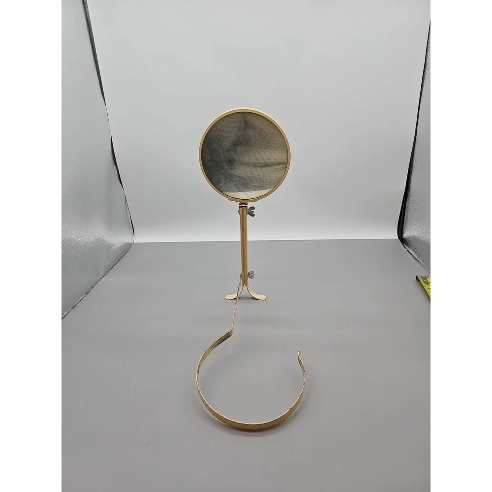 Makeup Table Mirror 1950s Mid Century German Metal Side Vanity Stands‎